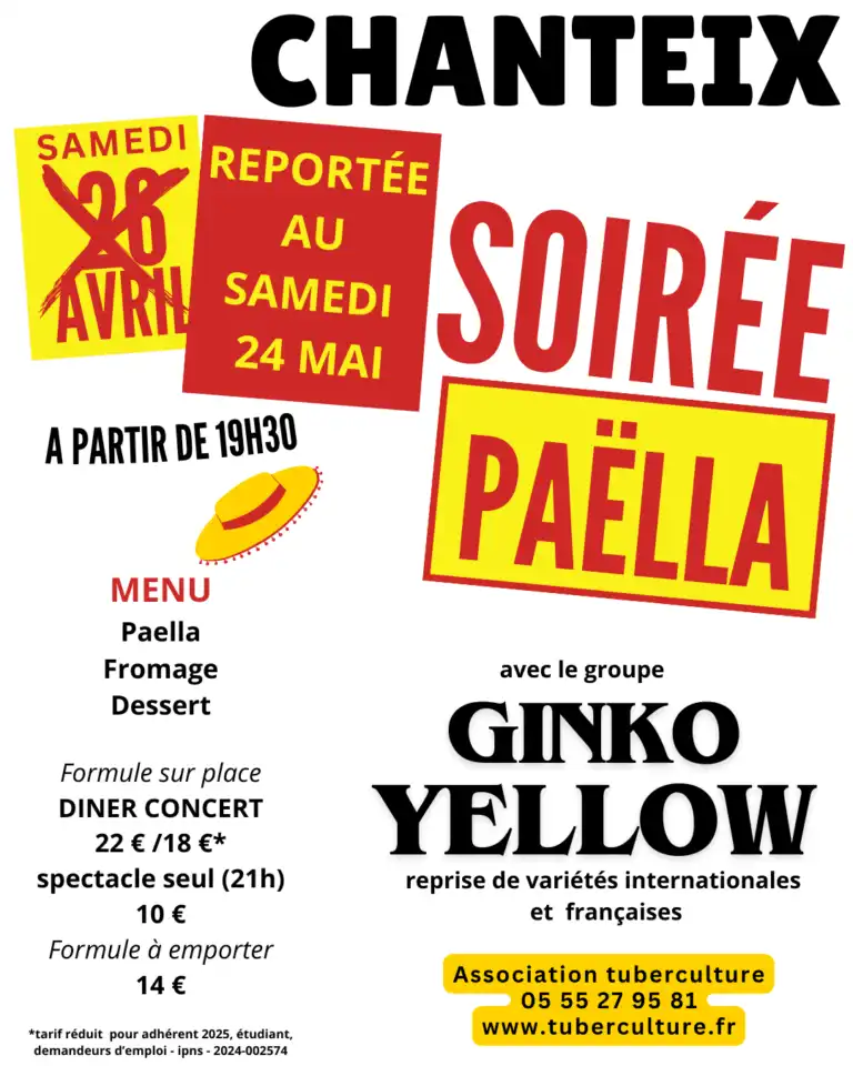 Soirée Paëlla avec Ginko Yellow